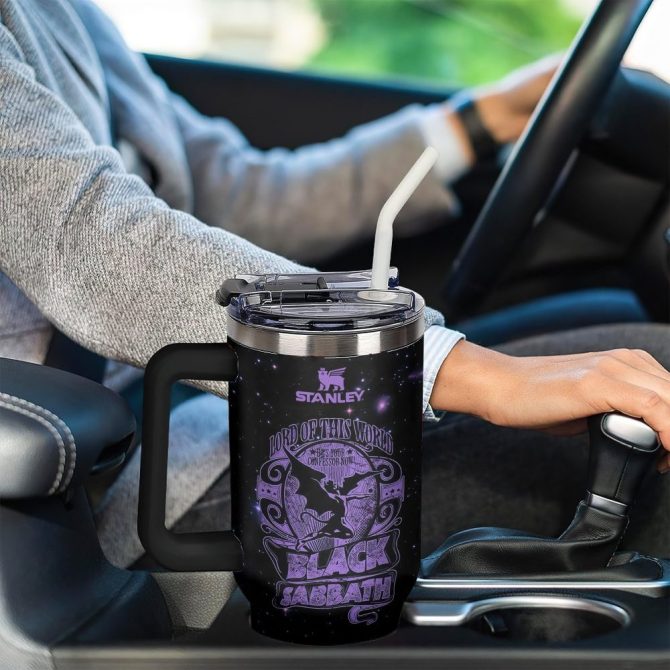 Black Sabbath Music Custom Stanley Quencher 40Oz Stainless Steel Tumbler With Handle - Image 4