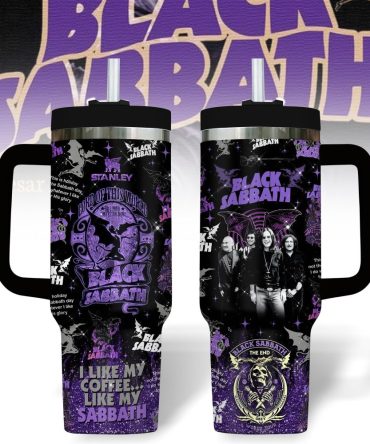 Black Sabbath Music Custom Stanley Quencher 40Oz Stainless Steel Tumbler With Handle