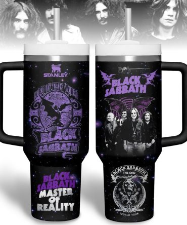 Black Sabbath Music Custom Stanley Quencher 40Oz Stainless Steel Tumbler With Handle