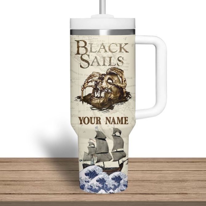 Black Sails Tv Series Custom Stanley Quencher 40Oz Stainless Steel Tumbler - Image 3