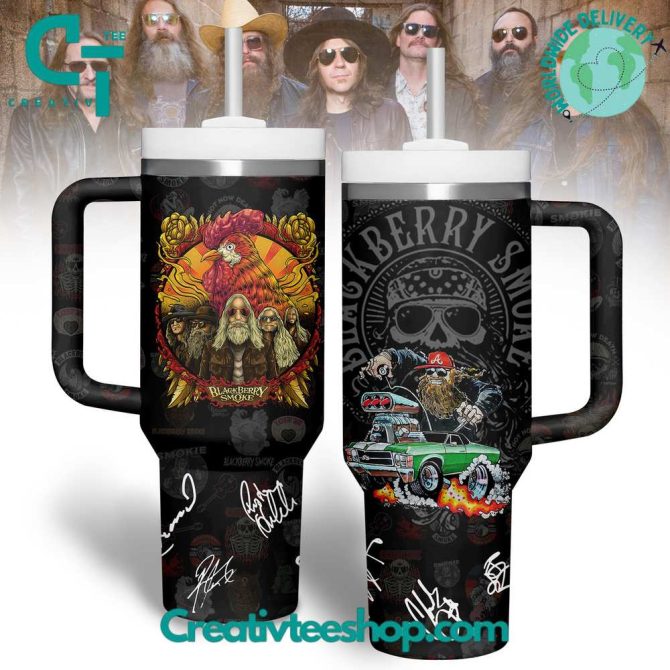 Blackberry Smoke Music Custom Stanley Quencher 40Oz Stainless Steel Tumbler With Handle