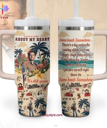 Blake Shelton Music Custom Stanley Quencher 40Oz Stainless Steel Tumbler With Handle