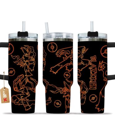 Blaziken Pokemon Anime Custom Stanley Quencher 40Oz Stainless Steel Tumbler