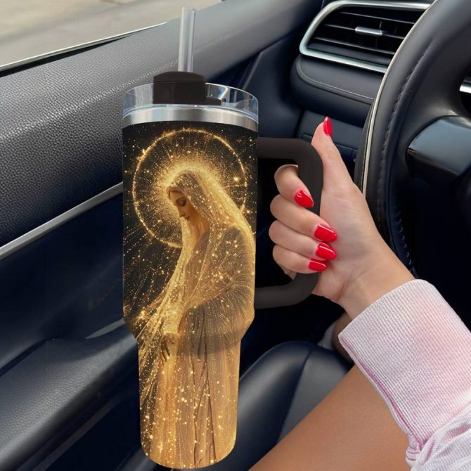 Blessed Motherhood Custom Stanley Quencher 40Oz Stainless Steel Tumbler With Handle - Image 2