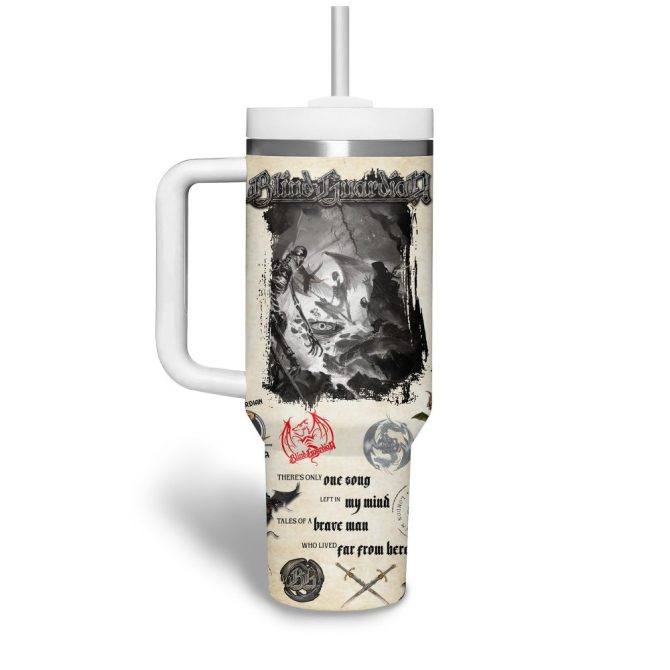 Blind Guardian Music Custom Stanley Quencher 40Oz Stainless Steel Tumbler - Image 3