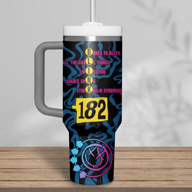 Blink-182 Music Custom Stanley Quencher 40Oz Stainless Steel - Image 3