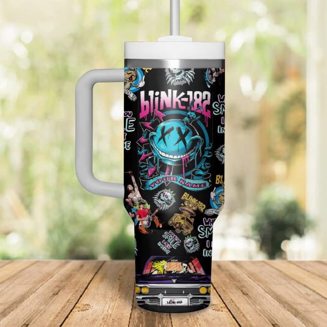Blink-182 Music Custom Stanley Quencher 40Oz Stainless Steel - Image 2