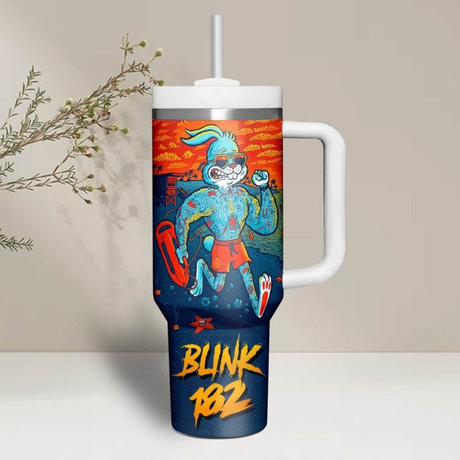 Blink-182 Music Custom Stanley Quencher 40Oz Stainless Steel - Image 3
