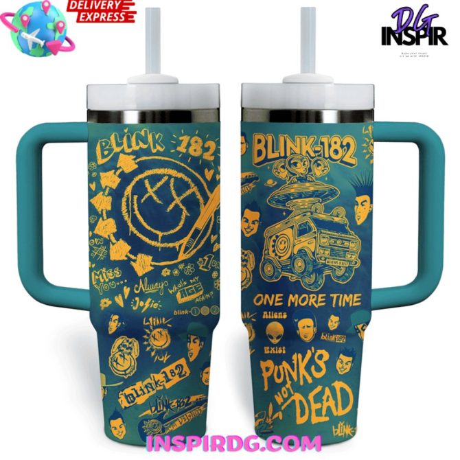 Blink-182 Music Custom Stanley Quencher 40Oz Stainless Steel Tumbler