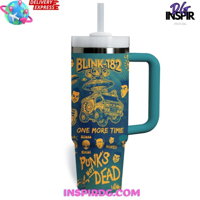 Blink-182 Music Custom Stanley Quencher 40Oz Stainless Steel Tumbler - Image 3