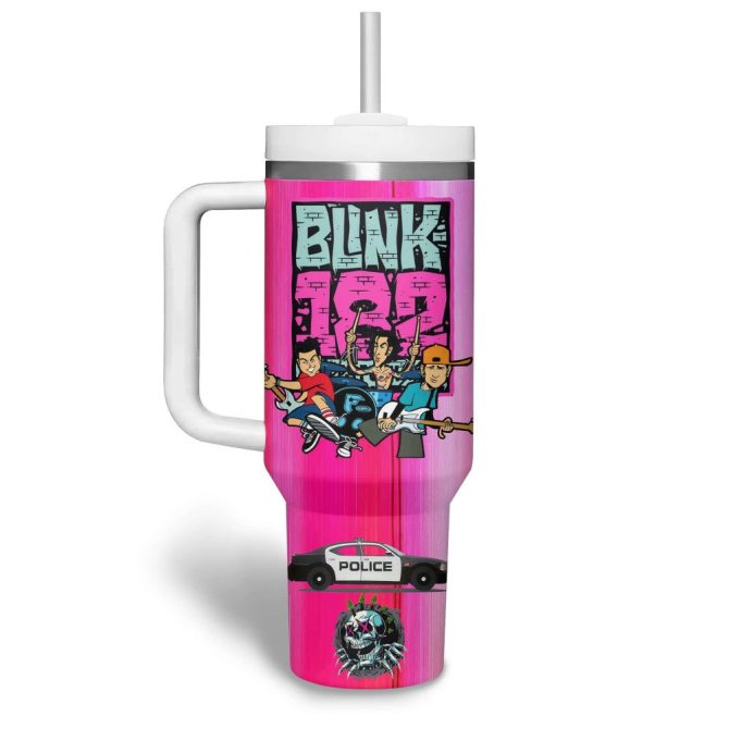 Blink-182 Music Custom Stanley Quencher 40Oz Stainless Steel Tumbler - Image 3