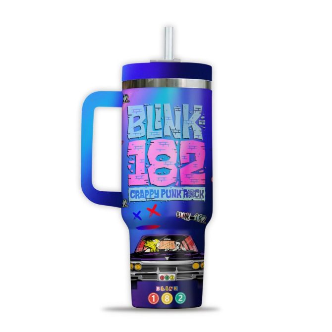 Blink-182 Music Custom Stanley Quencher 40Oz Stainless Steel Tumbler - Image 3