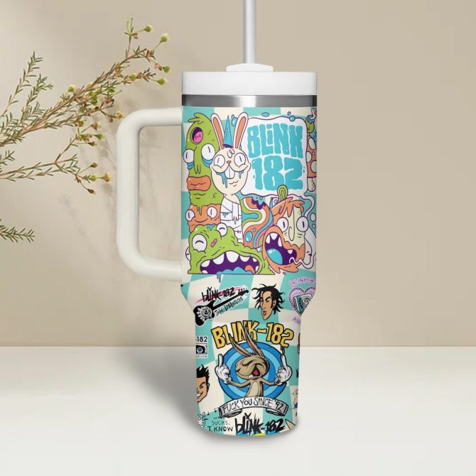 Blink-182 Music Custom Stanley Quencher 40Oz Stainless Steel Tumbler - Image 2