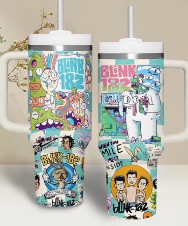 Blink-182 Music Custom Stanley Quencher 40Oz Stainless Steel Tumbler