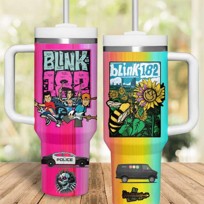 Blink-182 Music Custom Stanley Quencher 40Oz Stainless Steel Tumbler - Image 4