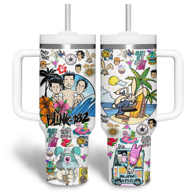 Blink-182 Music Custom Stanley Quencher 40Oz Stainless Steel Tumbler - Image 2
