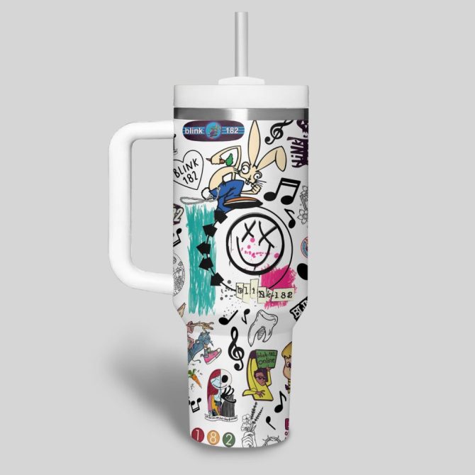 Blink-182 Music Custom Stanley Quencher 40Oz Stainless Steel Tumbler - Image 2