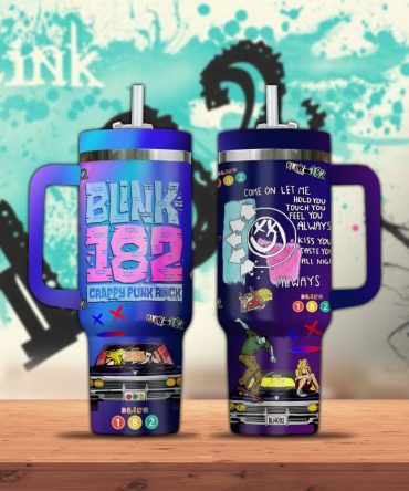 Blink-182 Music Custom Stanley Quencher 40Oz Stainless Steel Tumbler