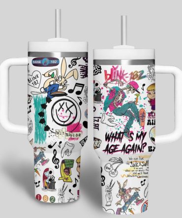Blink-182 Music Custom Stanley Quencher 40Oz Stainless Steel Tumbler