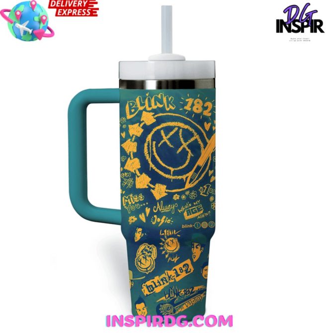 Blink-182 Music Custom Stanley Quencher 40Oz Stainless Steel Tumbler - Image 2