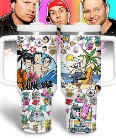 Blink-182 Music Custom Stanley Quencher 40Oz Stainless Steel Tumbler