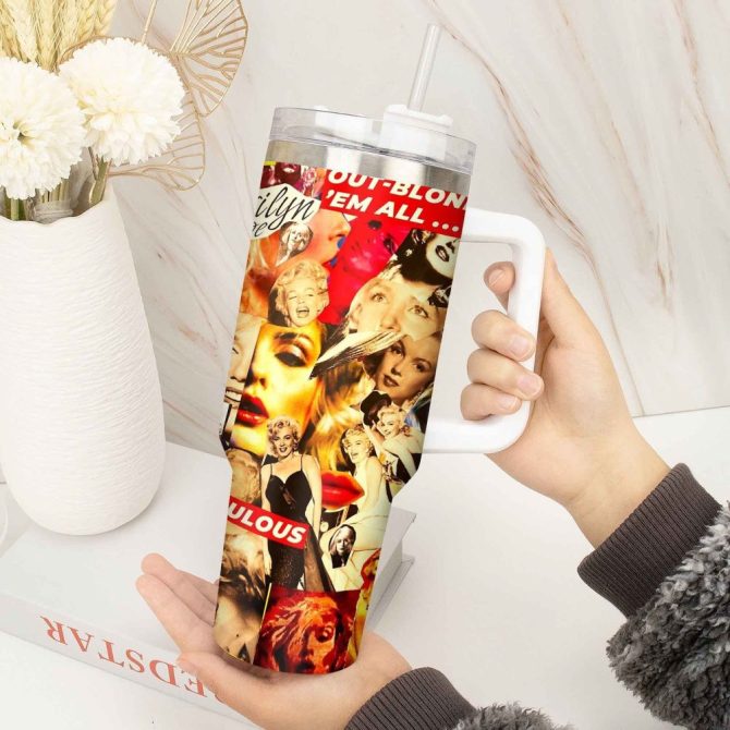 Blondie Music Custom Stanley Quencher 40Oz Stainless Steel Tumbler With Handle - Image 2