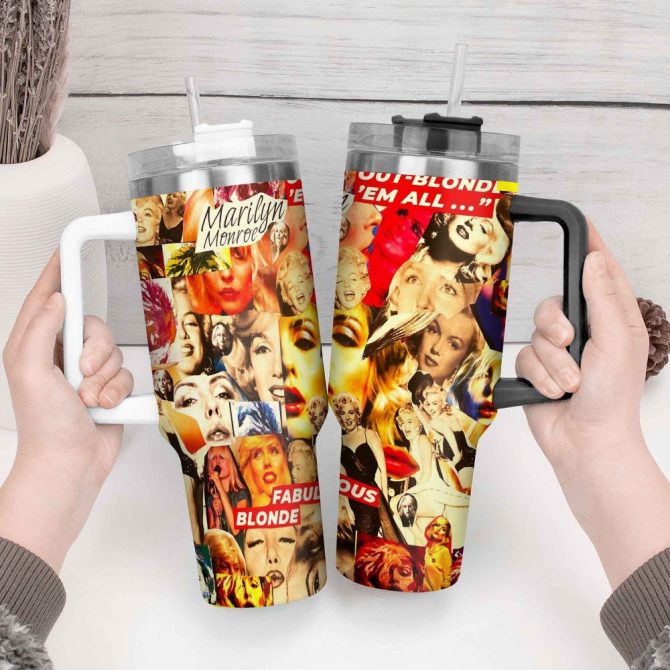 Blondie Music Custom Stanley Quencher 40Oz Stainless Steel Tumbler With Handle - Image 3