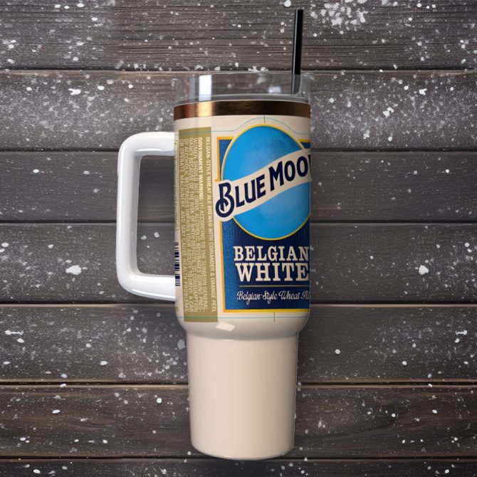 Blue Moon Beer Custom Stanley Quencher 40Oz Stainless Steel Tumbler With Handle - Image 2