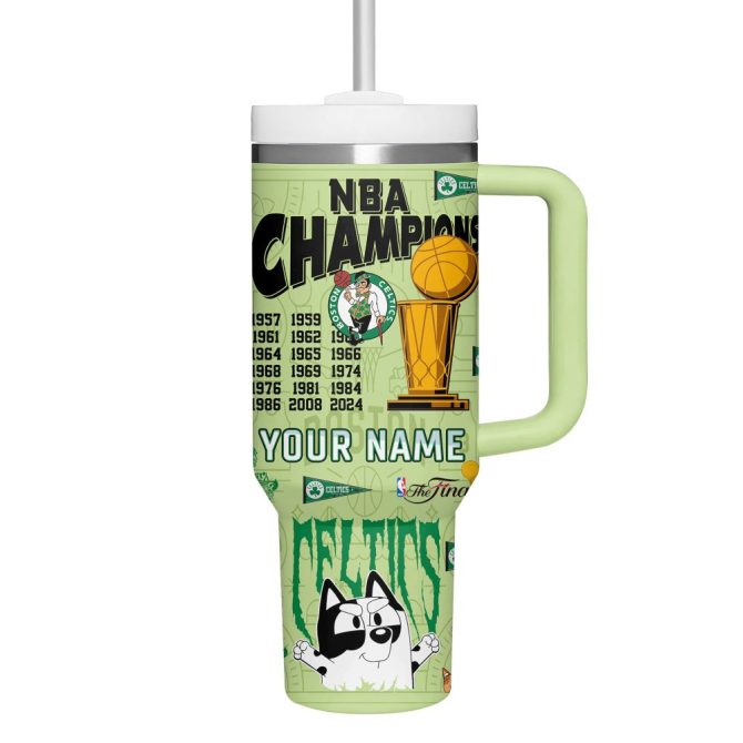 Bluey Basketball Nba Champions Custom Stanley Quencher 40Oz Stainless Steel Tumbler - Image 4