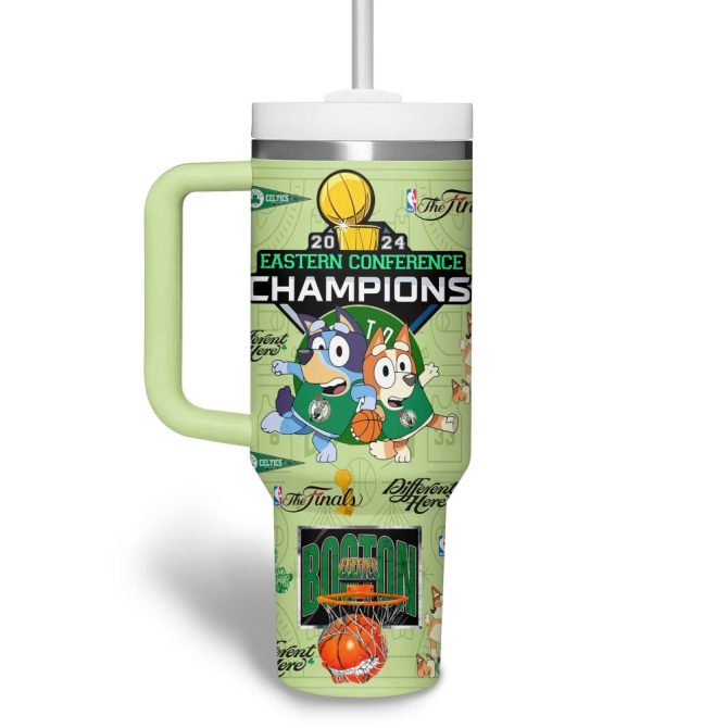 Bluey Basketball Nba Champions Custom Stanley Quencher 40Oz Stainless Steel Tumbler - Image 3