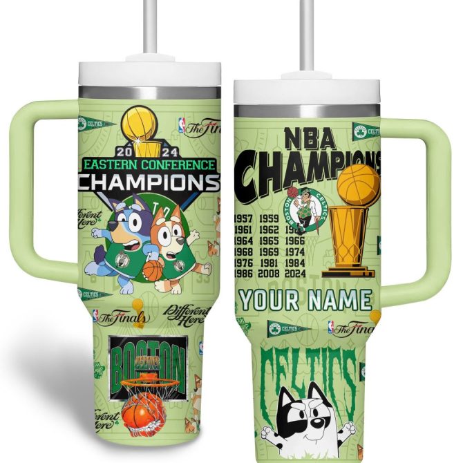 Bluey Basketball Nba Champions Custom Stanley Quencher 40Oz Stainless Steel Tumbler - Image 2