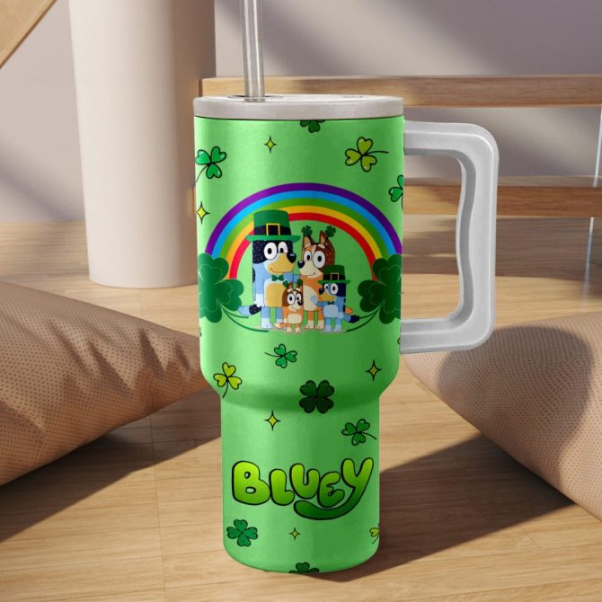 Bluey Cartoon Custom Stanley Quencher 40Oz Stainless Steel - Image 3