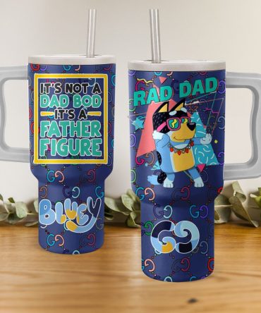 Bluey Cartoon Custom Stanley Quencher 40Oz Stainless Steel