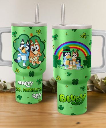 Bluey Cartoon Custom Stanley Quencher 40Oz Stainless Steel