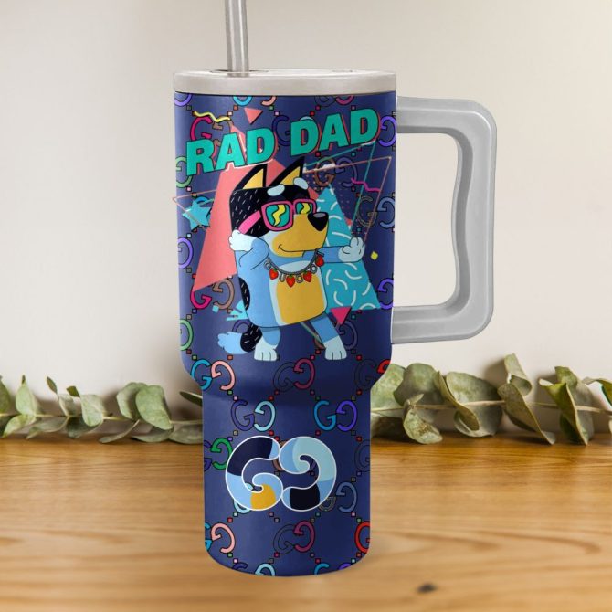 Bluey Cartoon Custom Stanley Quencher 40Oz Stainless Steel - Image 2