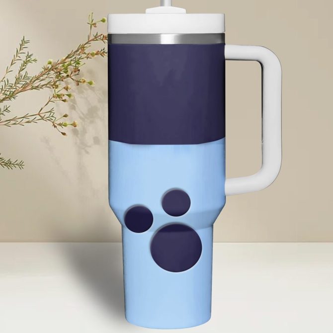 Bluey Cartoon Custom Stanley Quencher 40Oz Stainless Steel - Image 3