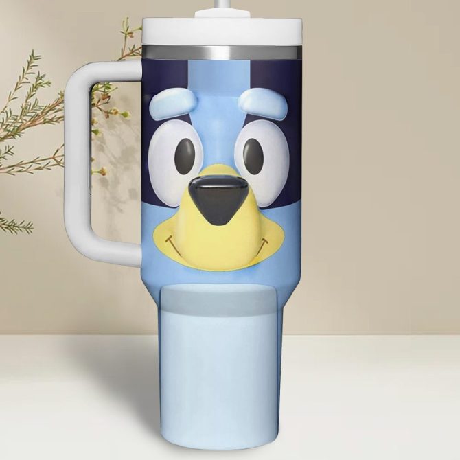 Bluey Cartoon Custom Stanley Quencher 40Oz Stainless Steel - Image 2