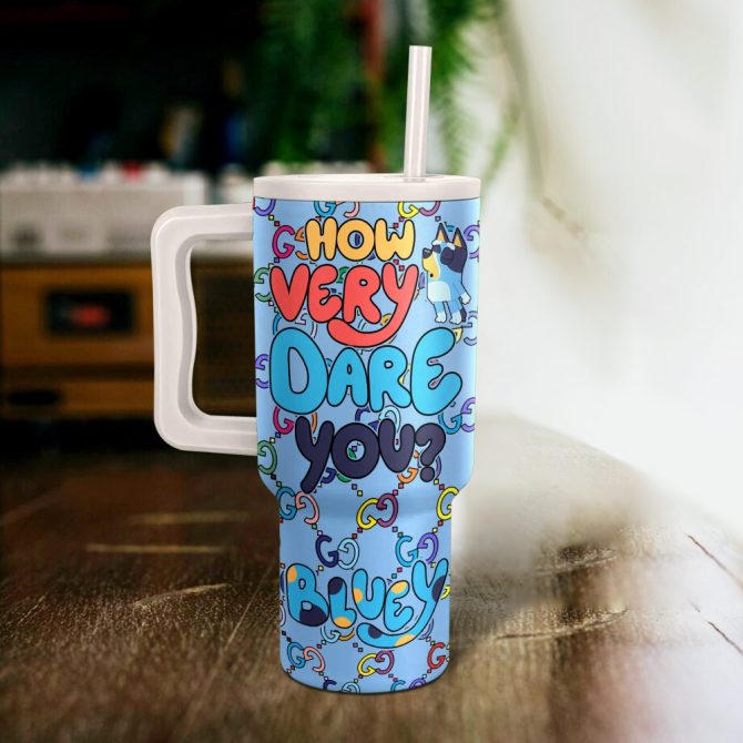 Bluey Cartoon Custom Stanley Quencher 40Oz Stainless Steel - Image 2