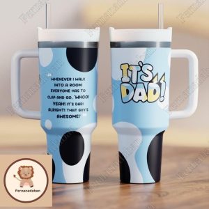 Bluey Cartoon Custom Stanley Quencher 40Oz Stainless Steel Tumbler