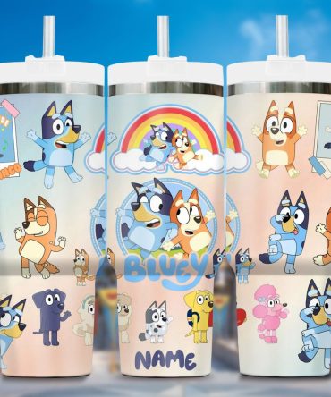 Bluey Cartoon Custom Stanley Quencher 40Oz Stainless Steel Tumbler