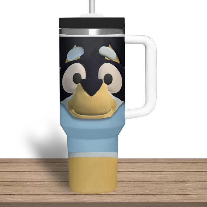 Bluey Cartoon Custom Stanley Quencher 40Oz Stainless Steel Tumbler - Image 2