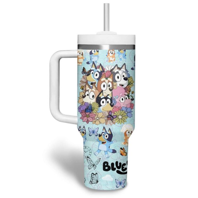 Bluey Tv Series Custom Stanley Quencher 40Oz Stainless Steel Tumbler - Image 3