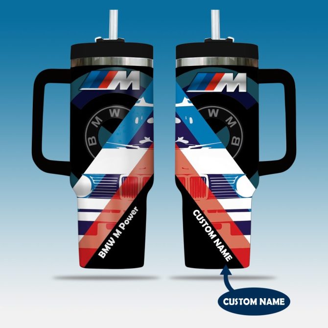 Bmw Car Custom Stanley Quencher 40Oz Stainless Steel Tumbler