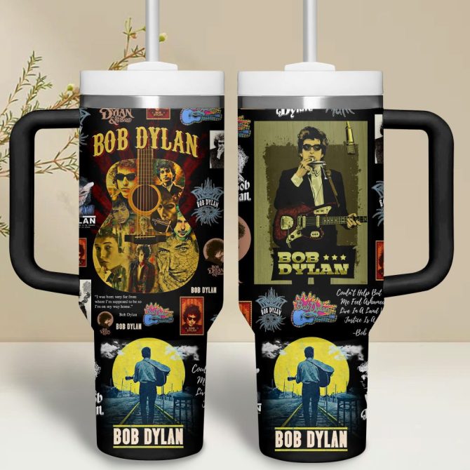 Bob Dylan Music Custom Stanley Quencher 40Oz Stainless Steel Tumbler - Image 9