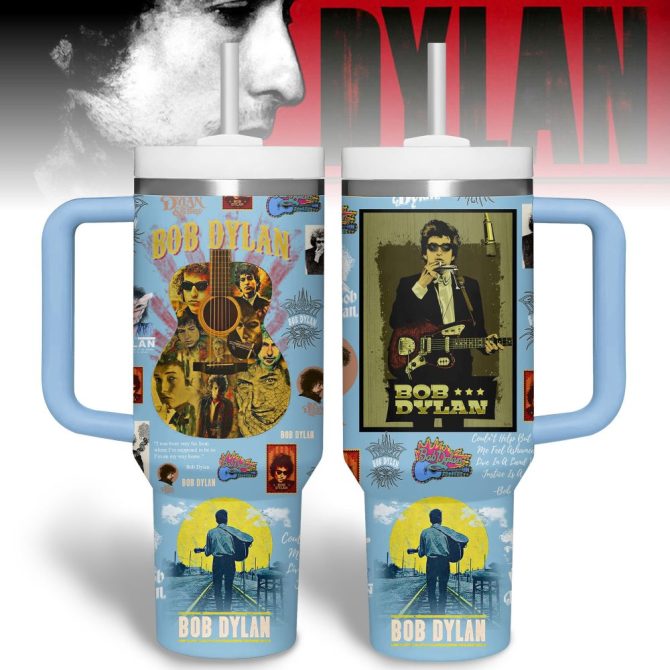 Bob Dylan Music Custom Stanley Quencher 40Oz Stainless Steel Tumbler - Image 5