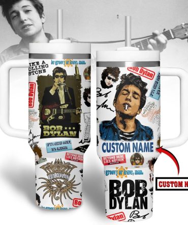 Bob Dylan Music Custom Stanley Quencher 40Oz Stainless Steel Tumbler With Handle
