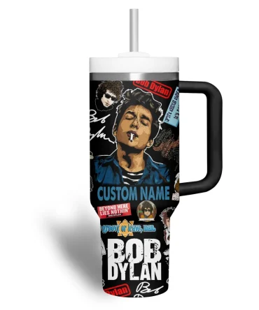 Bob Dylan Music Custom Stanley Quencher 40Oz Stainless Steel Tumbler With Handle