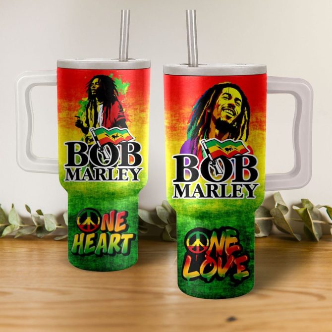 Bob Marley Music Custom Stanley Quencher 40Oz Stainless Steel