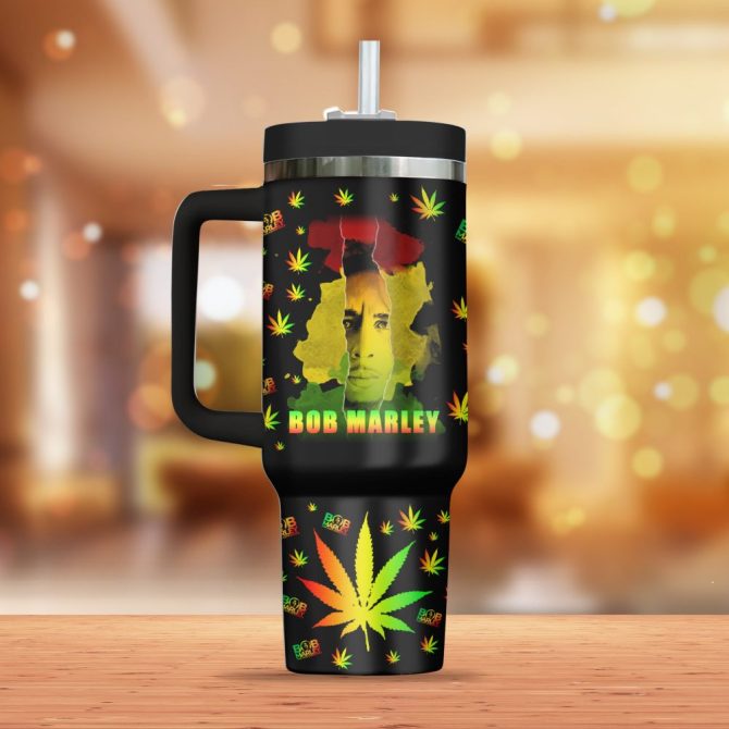 Bob Marley Music Custom Stanley Quencher 40Oz Stainless Steel - Image 2
