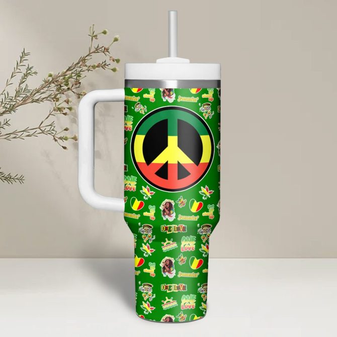 Bob Marley Music Custom Stanley Quencher 40Oz Stainless Steel - Image 3